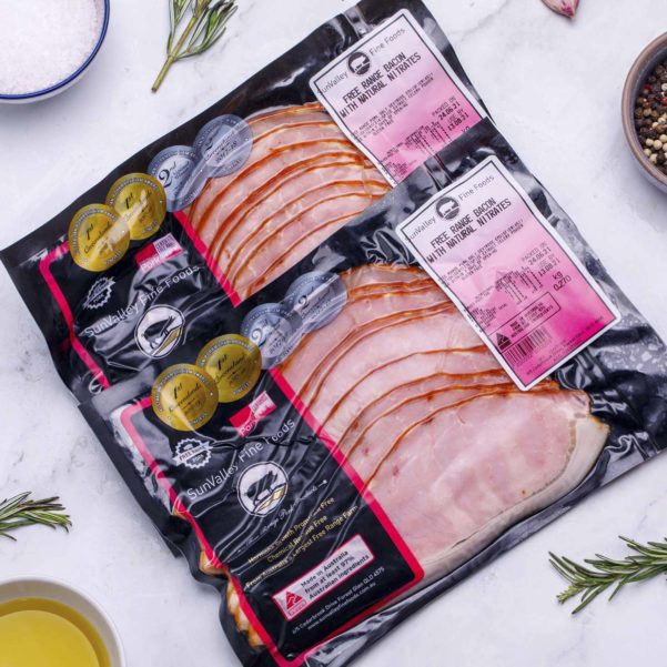 Free Range Bacon with Natural Nitrate (500g 2 Packs) Carina North